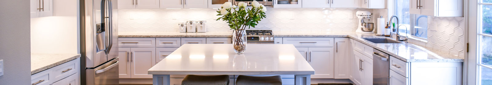 photo of newly renovated beautiful white kitchen