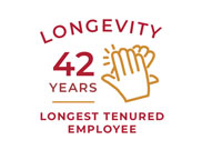 Infographic: Longevity, 42 years - longest tenured employee