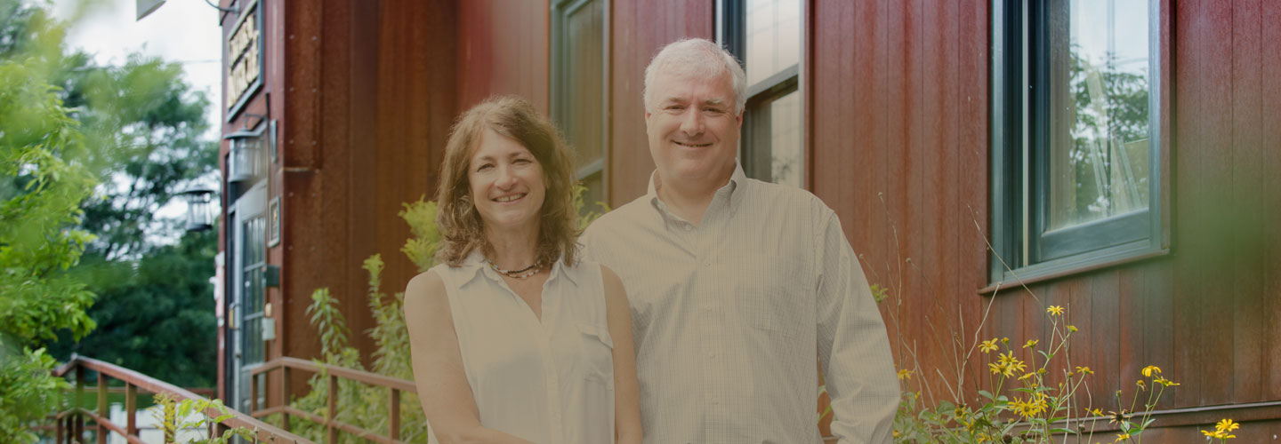 Photo of Ellen and Pierre Capy, owners of Mocha Joe's